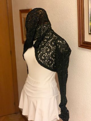 Chaqueta negra encaje vintage
