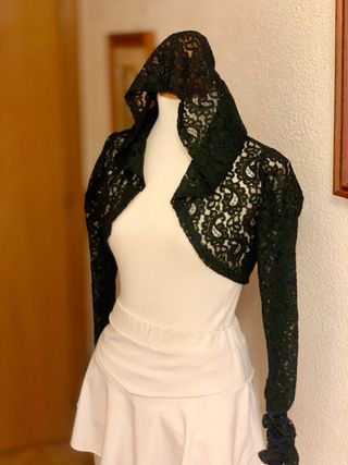 Chaqueta negra encaje vintage