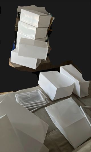 Paquete de 12 cajas almacenaje zapatos (Blancas)