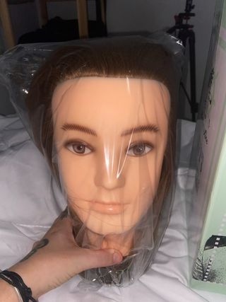 Cabeza maniquí pelo 100% natural