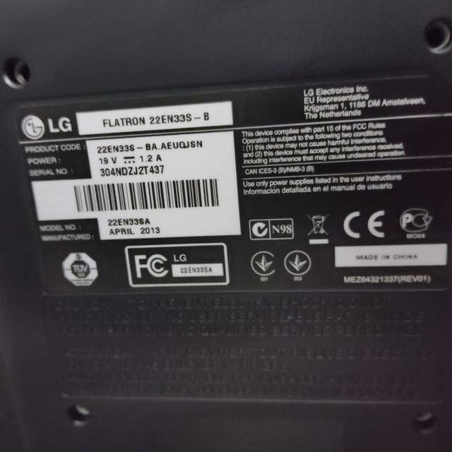 Monitor LG - Pantalla negra