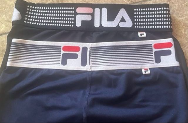2 Leggins Fila - Negro y Azul