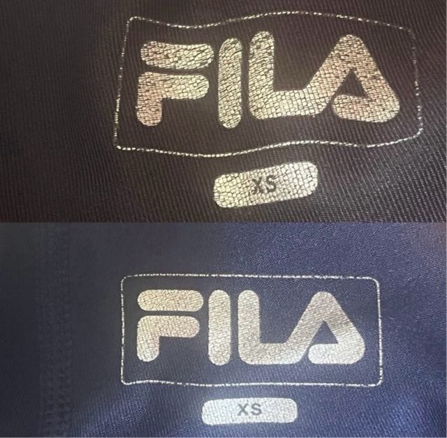 2 Leggins Fila - Negro y Azul