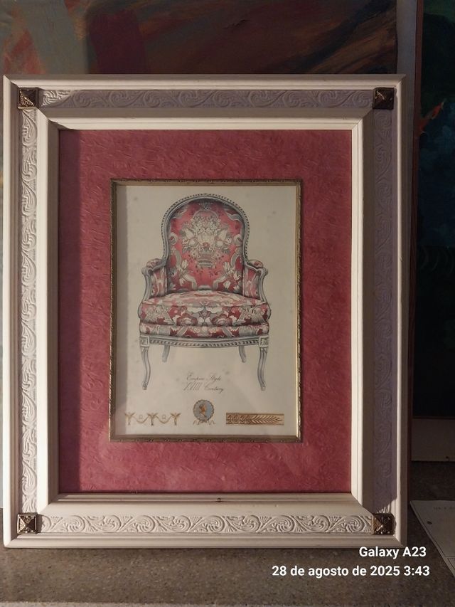 2 Cuadros de sillones estilo Imperio