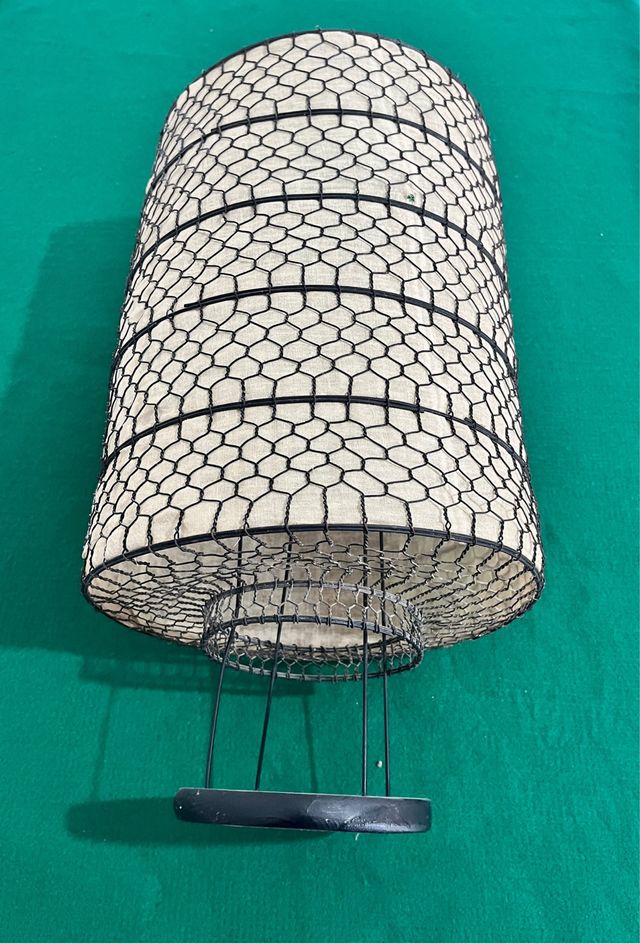 Lámpara techo vintage metal papel