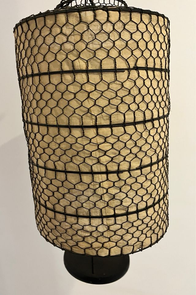 Lámpara techo vintage metal papel