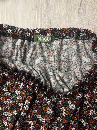MAGUI Tops florales hombros descubiertos XL nuevo
