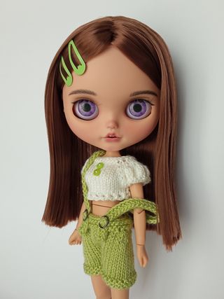 Jersey blanco y pantalón con tirantes - Blythe