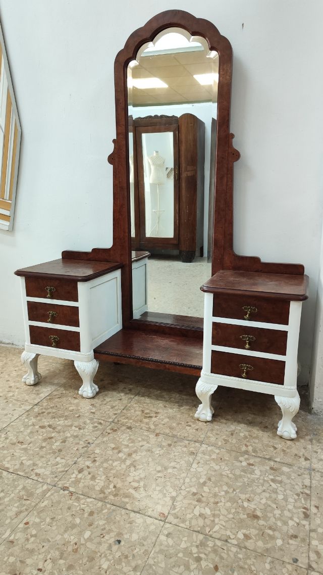 Tocador cuerpo entero vintage con espejo