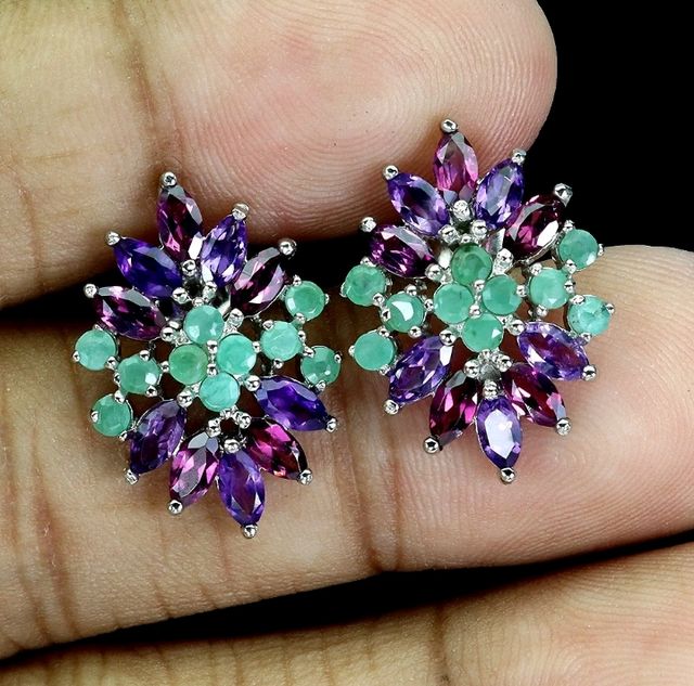 Aretes Plata Gemas Naturales