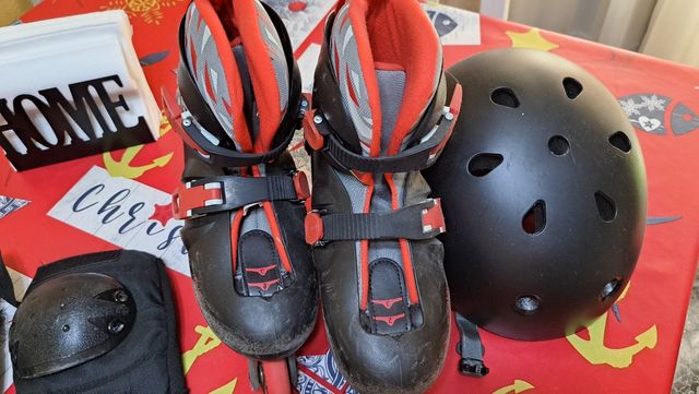 Patines Oxelo, casco y protecciones