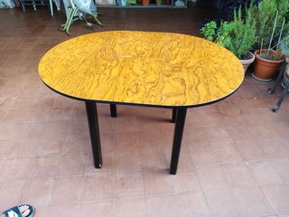 Mesa redonda cristal - madera