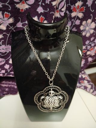 Collar tortuga plata brillante