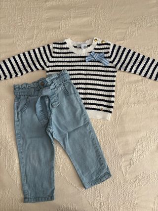 Completo bimba 12-18 mesi: maglione + jeans