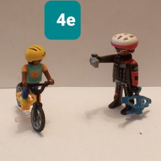 Playmobil ciclista y fotógrafo padre