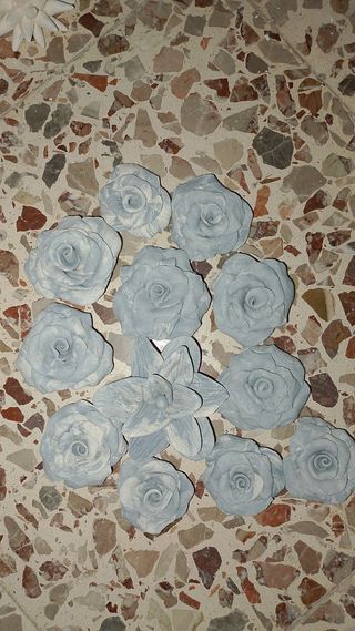 12 Roselline in ceramica