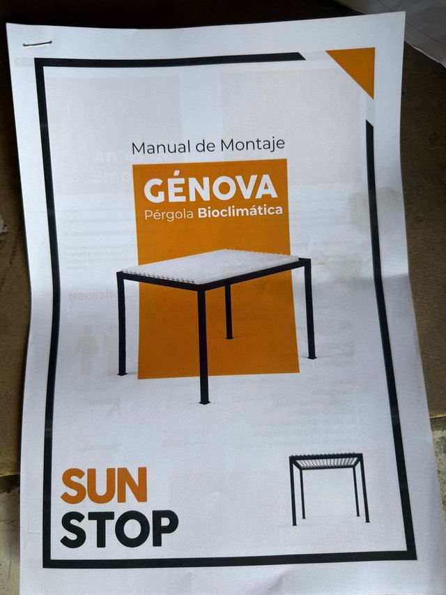 Pergola bioclimática 3x2 motor y luz led, nueva