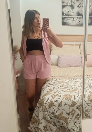 Chaleco rosa Stradivarius