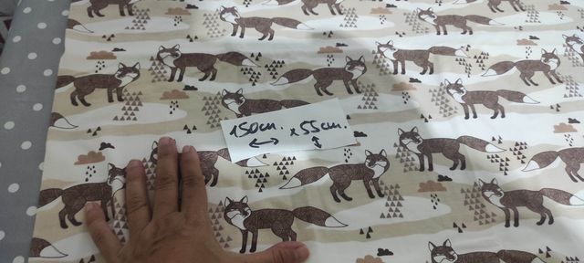 Lote retales de punto, estampado infantil