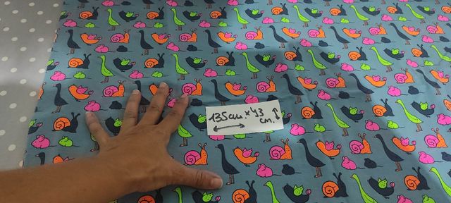 Lote retales de punto, estampado infantil