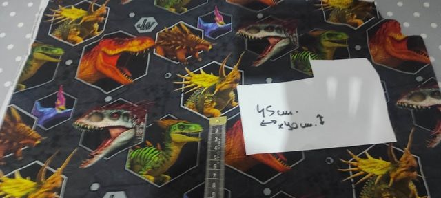 Lote retales de punto, estampado infantil