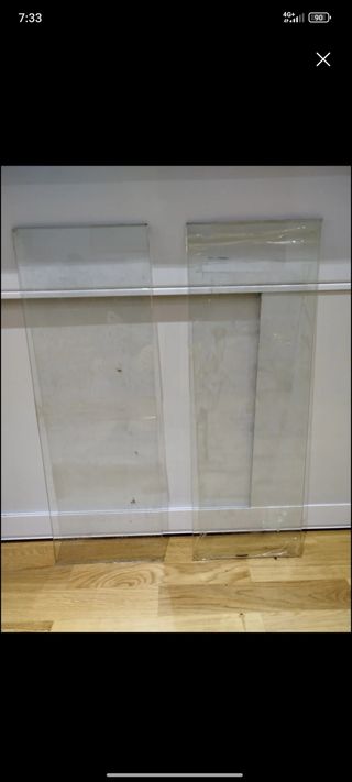 2 baldas cristal transparentes