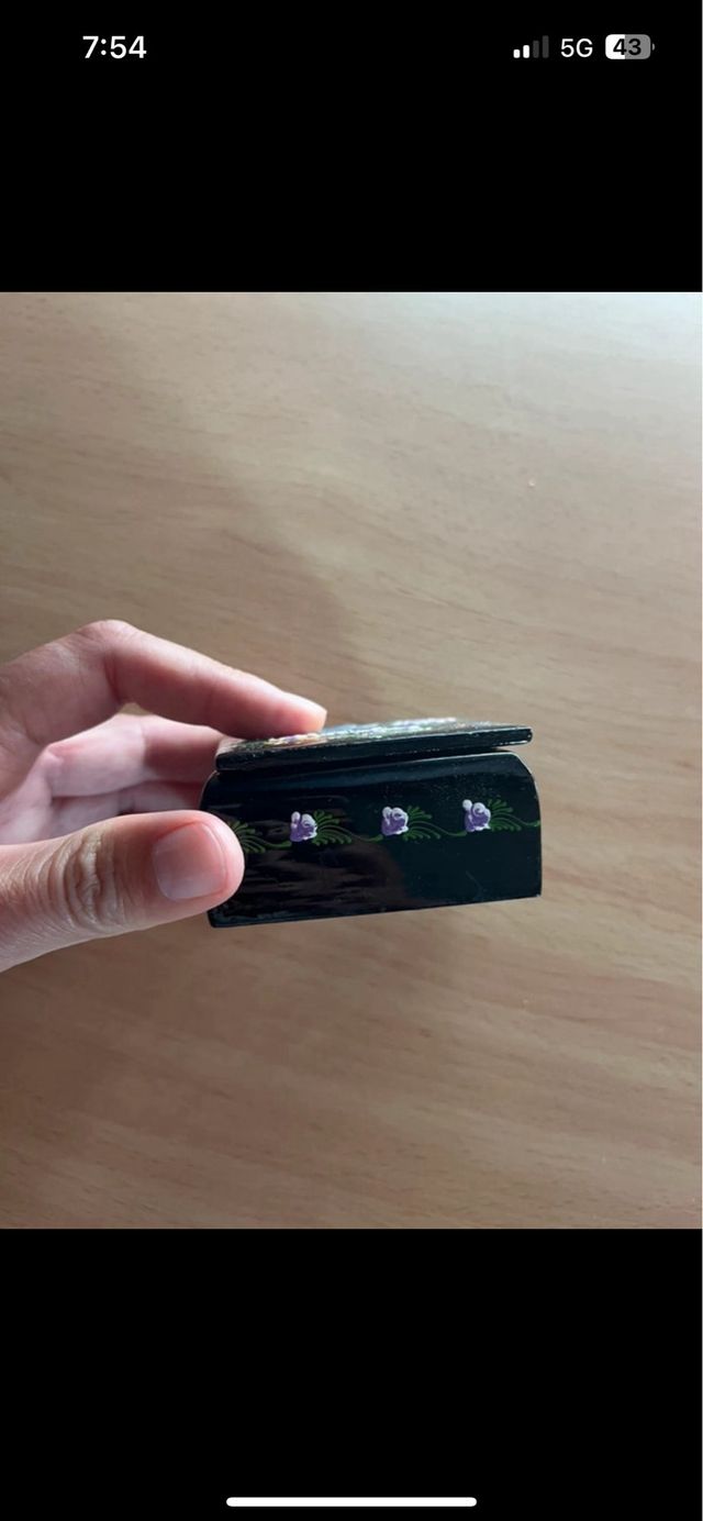 Caja bisutería negra con mariposa