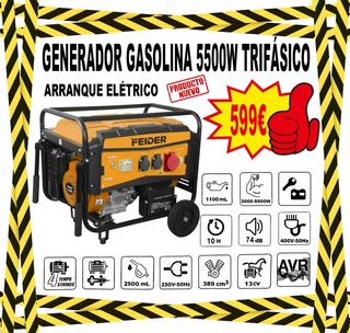 Generador Gasolina 5500W Trifásico
