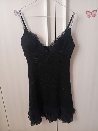 Vestito nero con coprispalle - Tg Unica