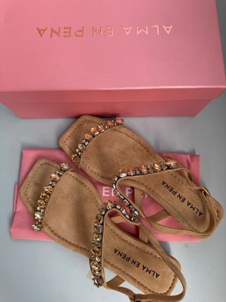 Sandalias Alma en Pena Piel Beige Talla 39