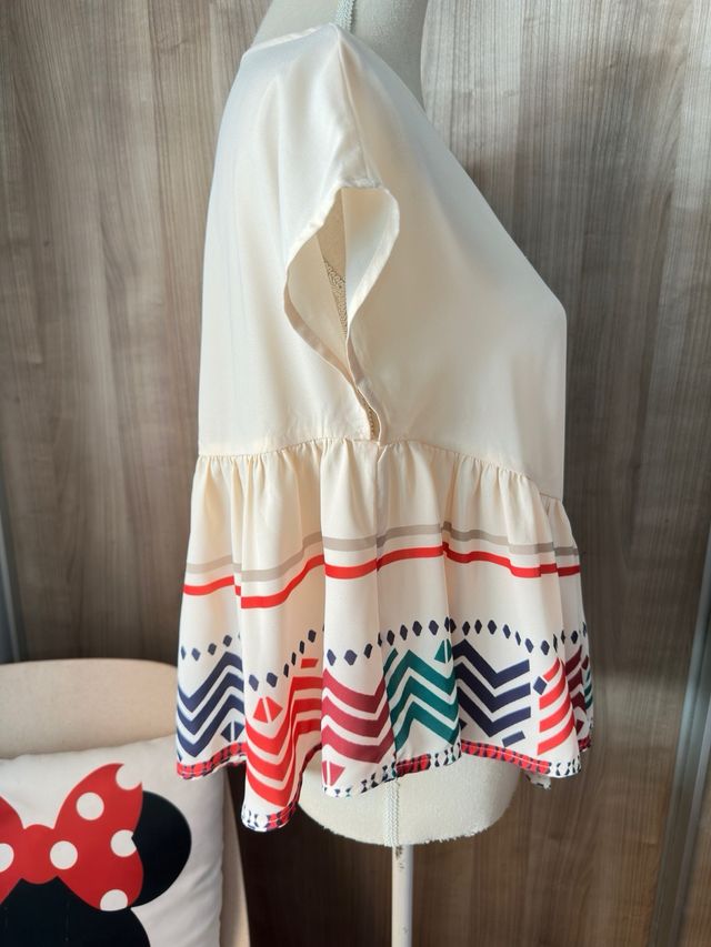 Blusa boho - tribal - beige