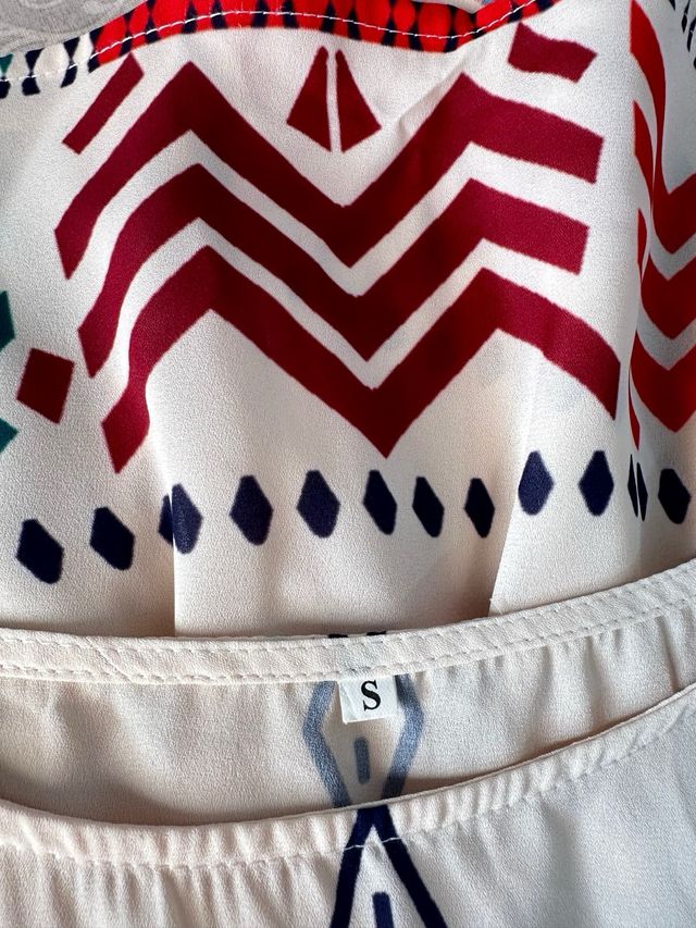 Blusa boho - tribal - beige