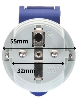 Adaptador CEE a Schuko para Caravana