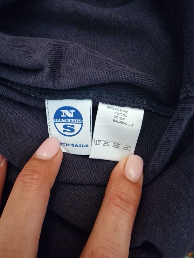 Maglietta North Sails blu a V