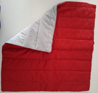 Fundas almohadas bicolor rojo y gris 60x60cm 2 uds