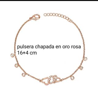 3 joyas por 17€.Pulsera chapada en oro rosa 