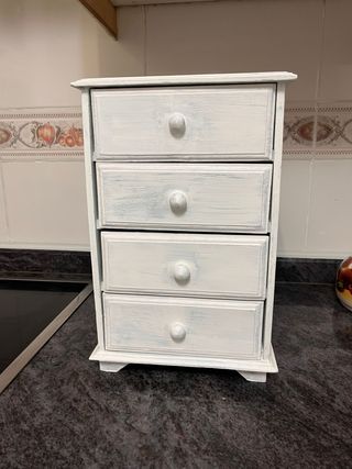 Armario joyero vintage blanco