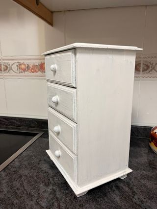 Armario joyero vintage blanco