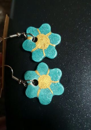 Pendientes artesanales cerámicos.