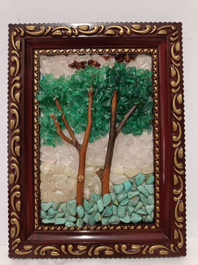 2 quadrati di pietre semipreziose