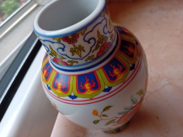 Vaso Porcellana Decoro Oriente