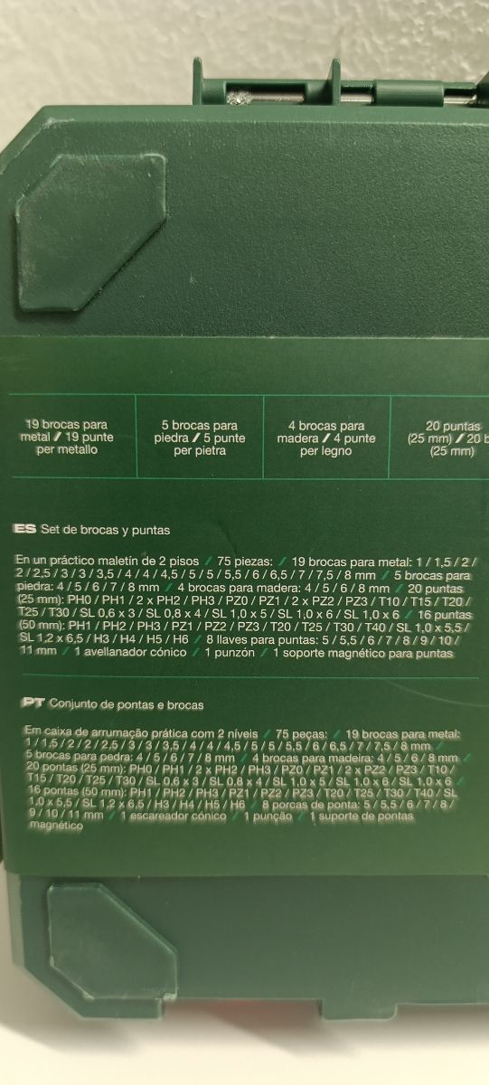 Set Brocas y Puntas Parkside (75 piezas)