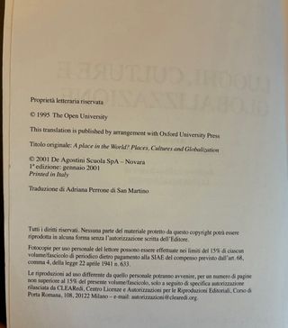 Luoghi, culture e globalizzazione