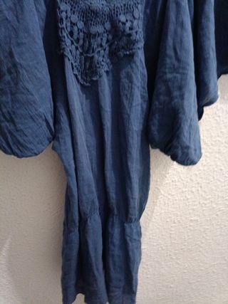 Blusón playero Shein azul