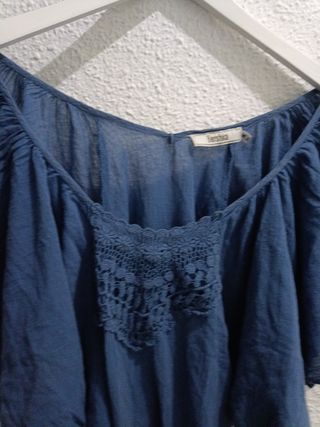 Blusón playero Shein azul