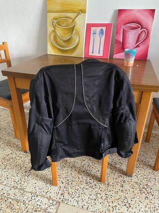 Chaqueta moto protectora negra