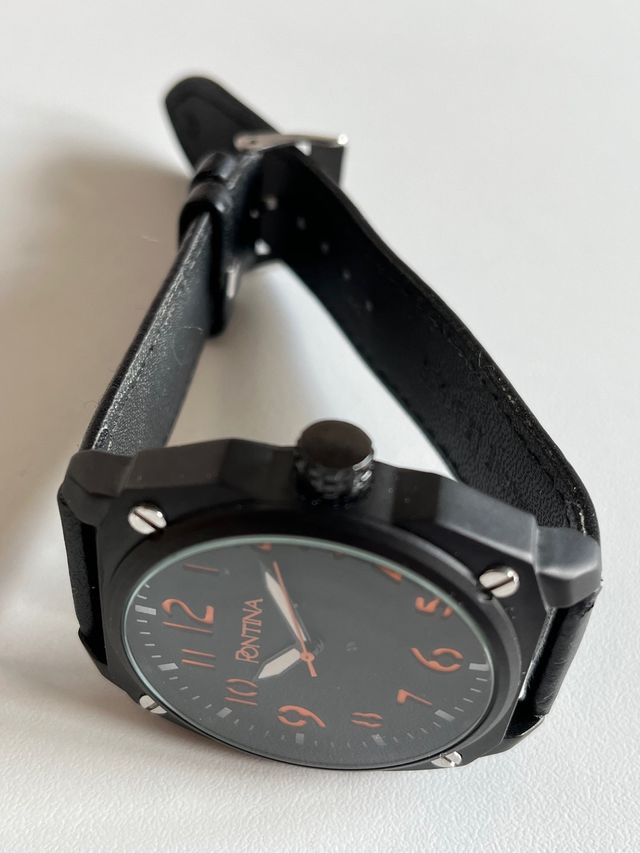 Reloj Pontina negro - nuevo