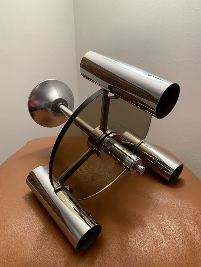 Lampada Scolari vintage metallo vetro