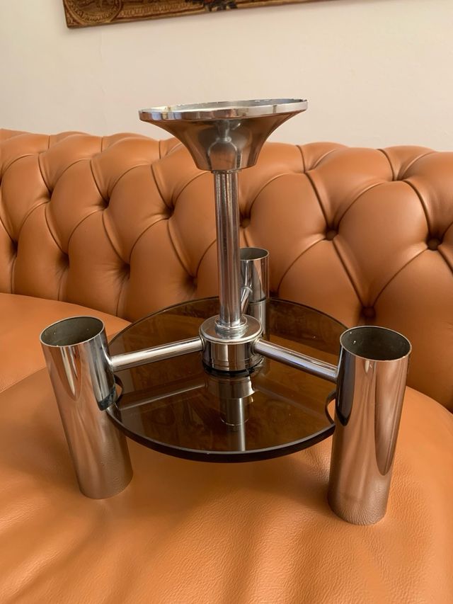 Lampada Scolari vintage metallo vetro