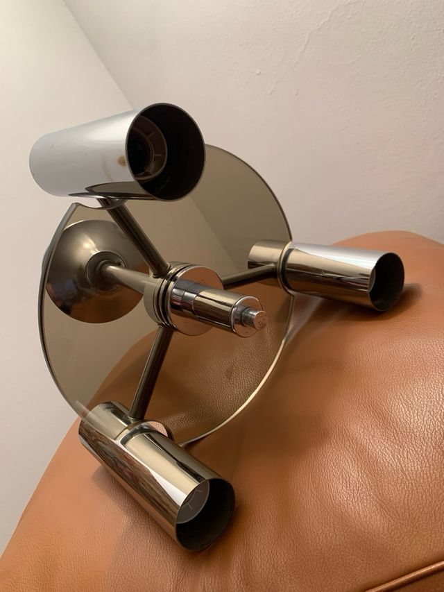 Lampada Scolari vintage metallo vetro